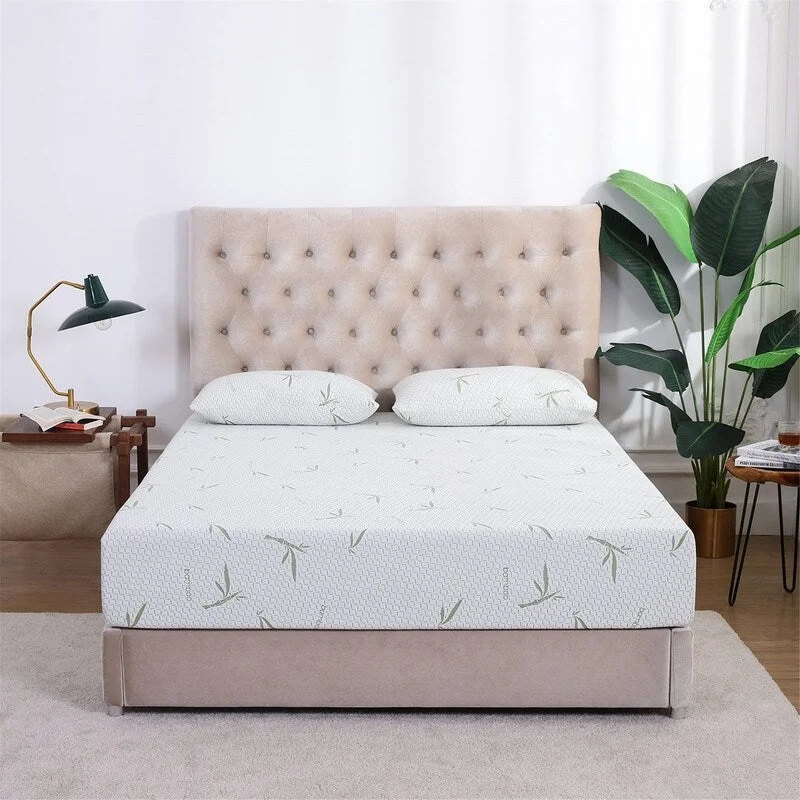 10 Inch Memory Foam Mattress with Breathable Bamboo Pattern Cover