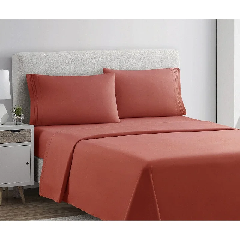 3-Piece Twin Size 1800 Series Bed Sheet Set