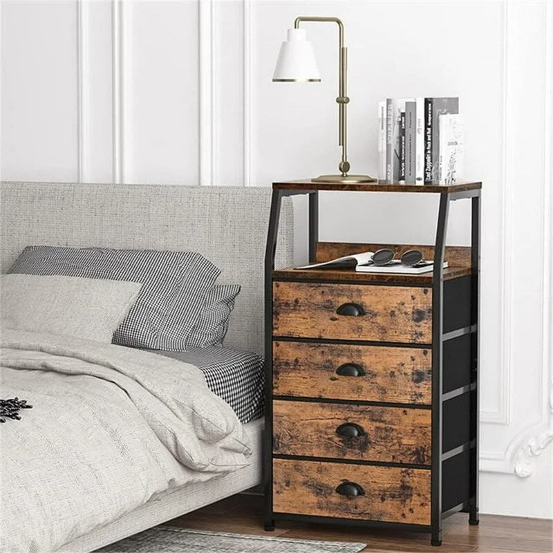 4-Drawer Dresser with shelf for Bedroom