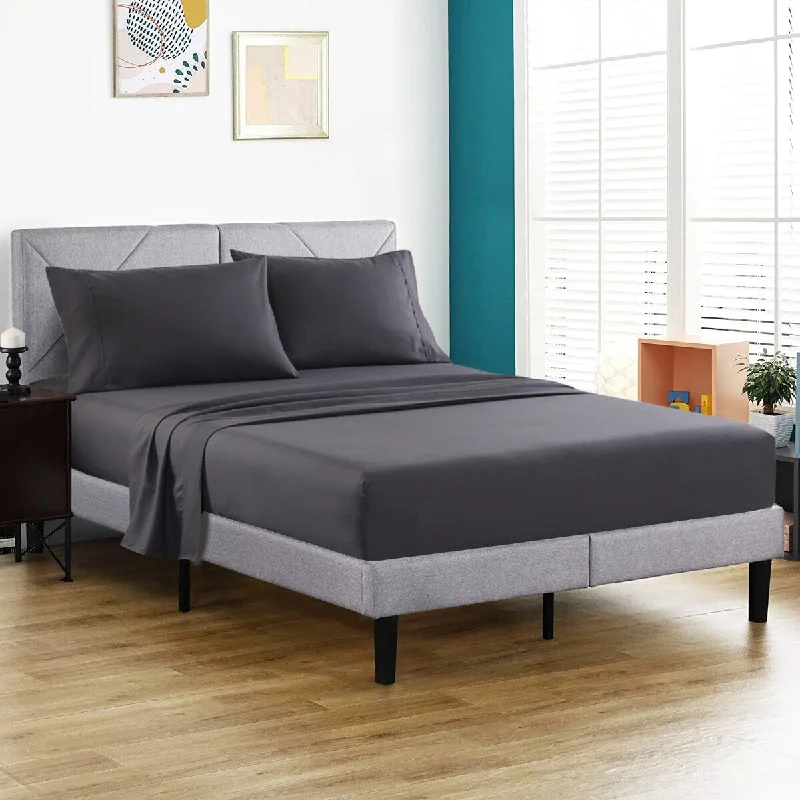 4 Piece Brushed Microfiber Bed sheet Set Wrinkle, Fade, Stain Resistant