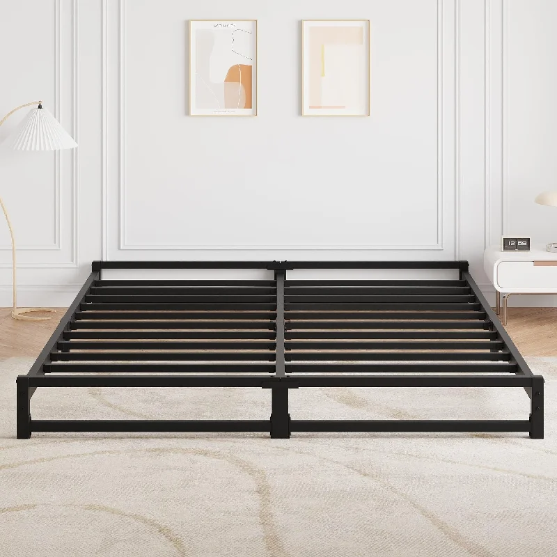 6 Inch Metal Platform Bed Frame with Steel Slat Support