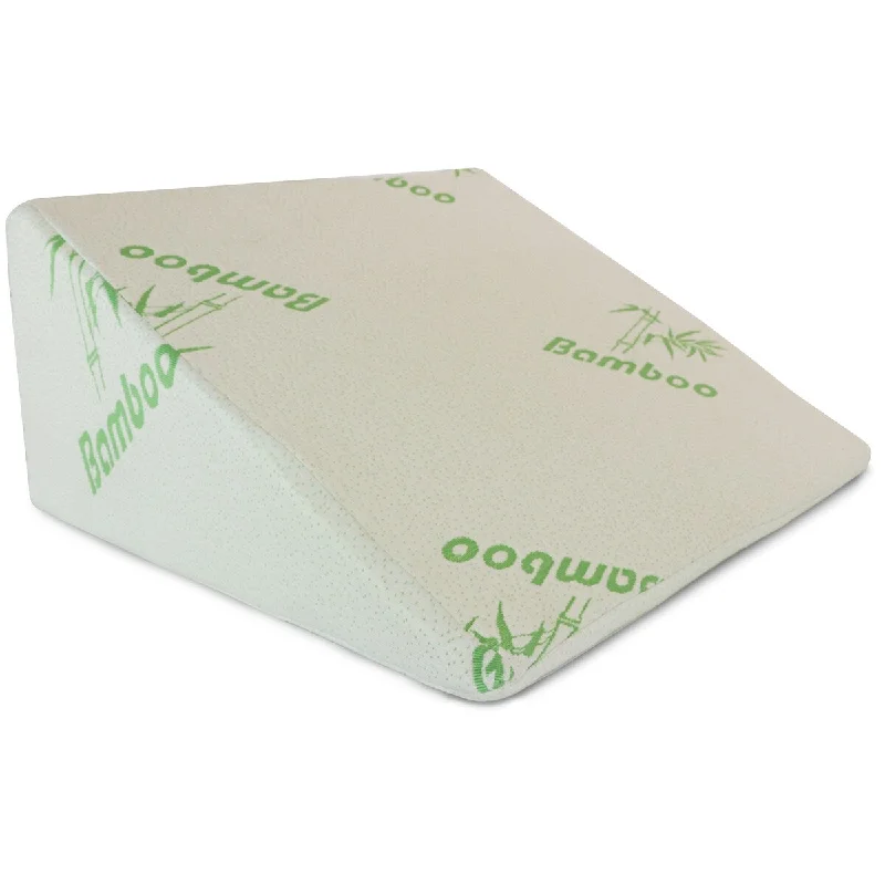 Bamboo Acid Reflux Wedge 10" Triangle Wedge - Snoring Pillow - Triangle Pillow - Bed Wedge, Bamboo