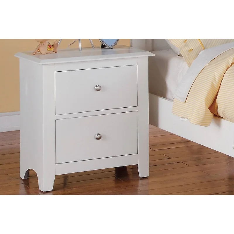 Bedroom Bed Side Table 1x Nightstand Wooden 2 Drawers Table Nightstands