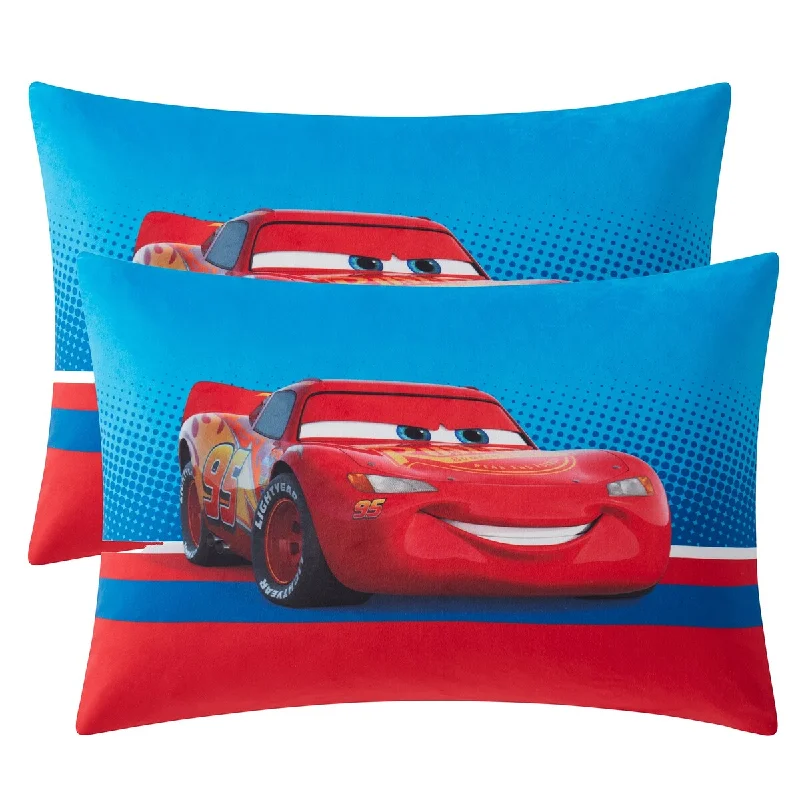 Cars Lightning McQueen Reversible 20" x 26" Bed Pillow 2 Pack