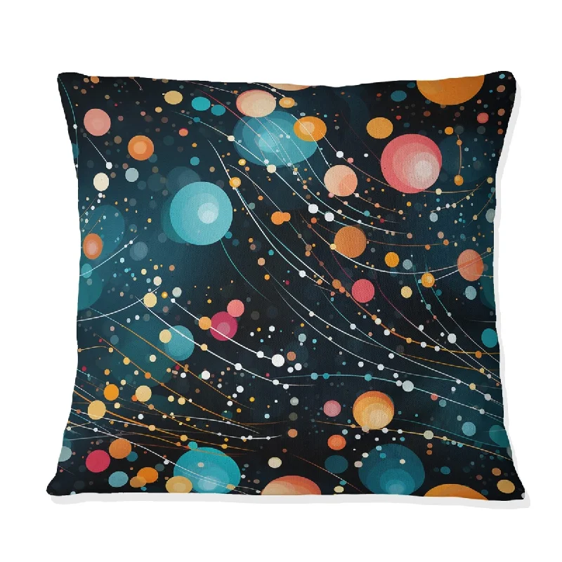 Designart "Celestial Allure Polka Dots Pattern" Polka Dots Printed Throw Pillow