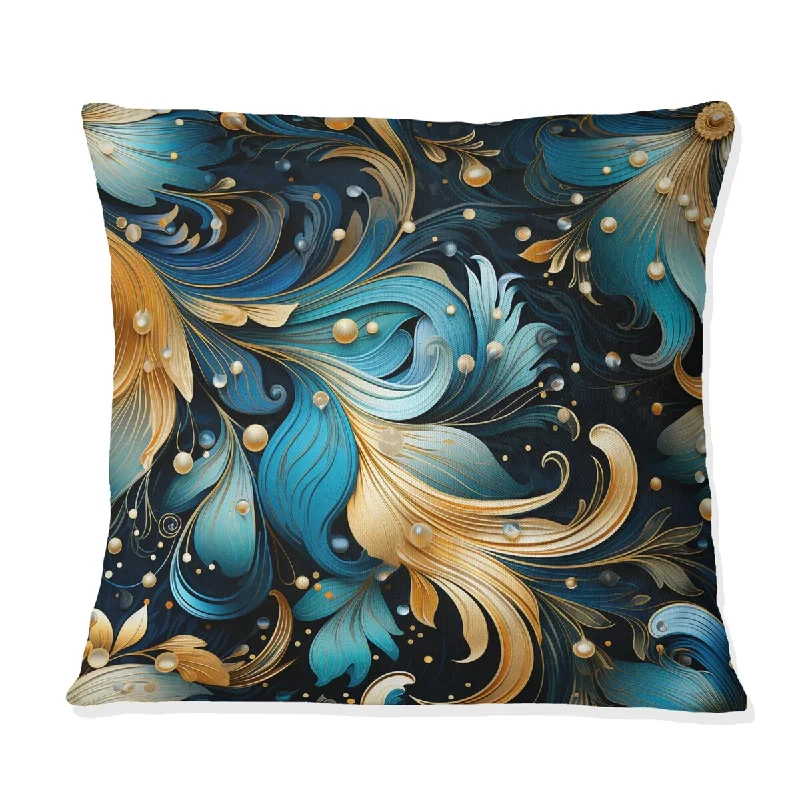 Designart "Celestial Essence Paisley Pattern II" Paisley Printed Throw Pillow