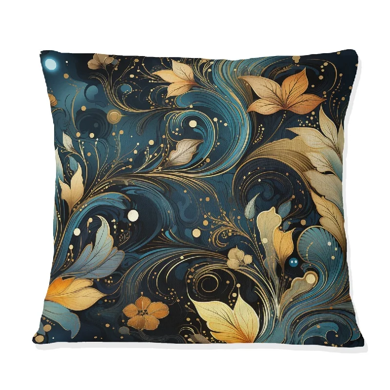 Designart "Celestial Whispers Paisley Pattern III" Paisley Printed Throw Pillow