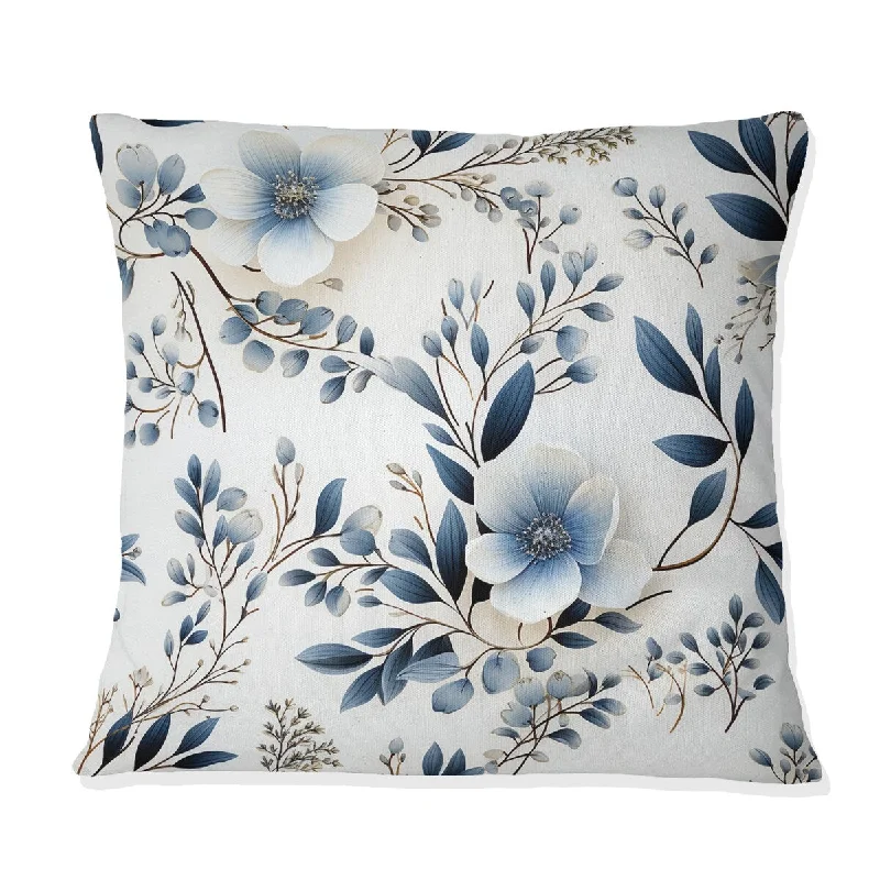 Designart "Coastal Foliage III" Plants Printed Throw Pillow