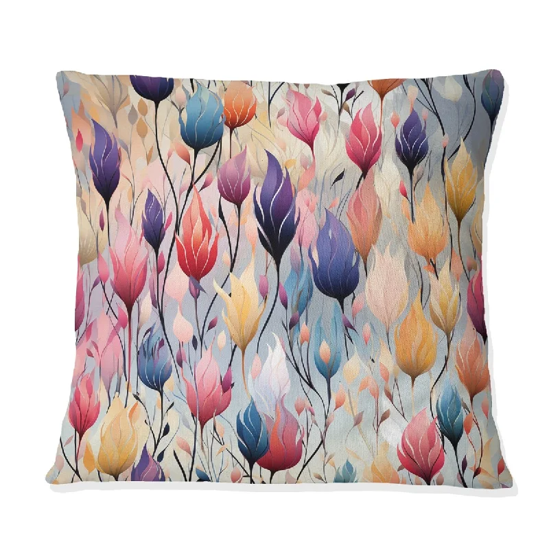 Designart "Colorful Ikat Whimsical Dreams" Ikat Printed Throw Pillow