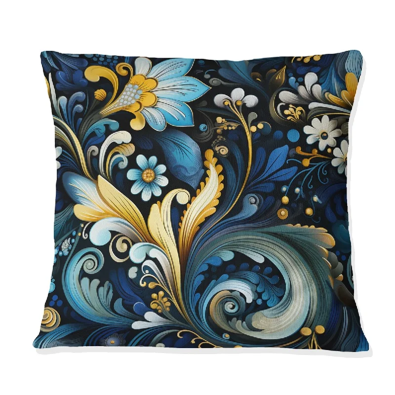 Designart "Contemporary Harmony Paisley Pattern II" Paisley Printed Throw Pillow