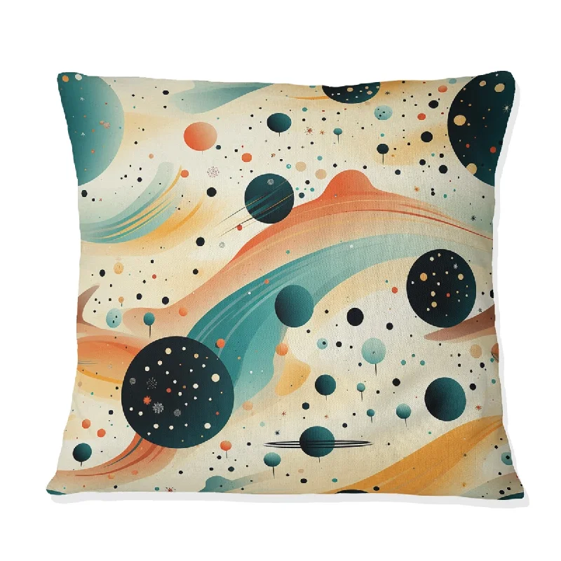 Designart "Cosmic Landscape I" Geometric Printed Throw Pillow