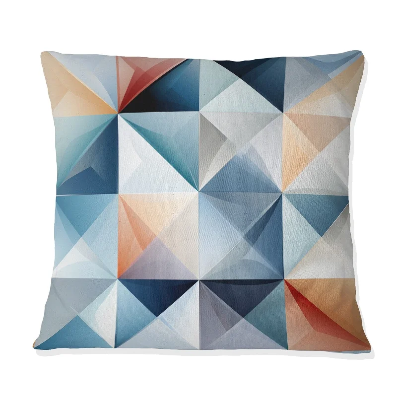 Designart "Ethereal Geometry" Patchwork Printed Throw Pillow