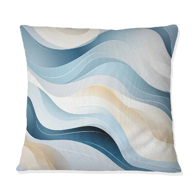 Designart "Ethereal Neutrals II" Abstract Printed Throw Pillow