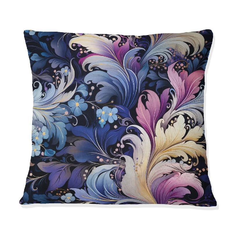 Designart "Ethereal Whispers Paisley Pattern III" Paisley Printed Throw Pillow