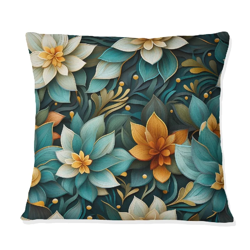 Designart "Guided Inner Reflection Mediation I" Floral Printed Throw Pillow