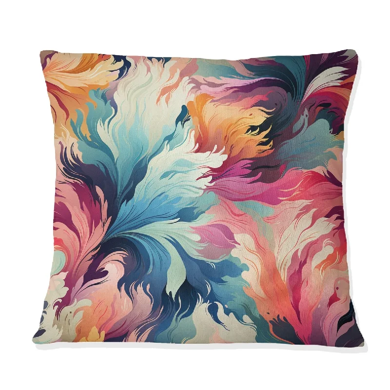 Designart "Ikat Artistry Mosaic Radiance I" Abstract Printed Throw Pillow