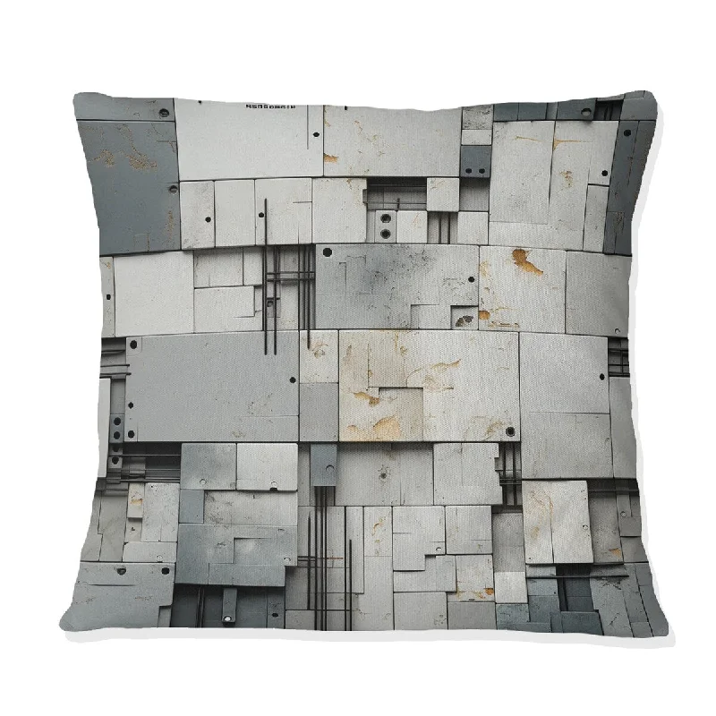 Designart "Industrial Harmony I" Geometric Printed Throw Pillow