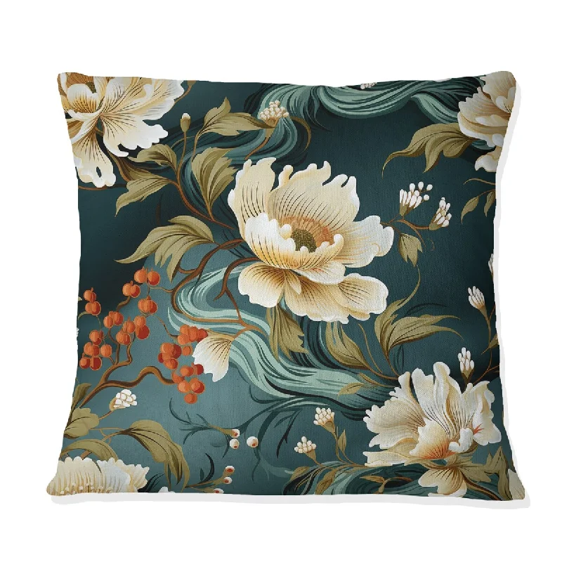 Designart "Ming Dynasty Resonance II" Oriental Printed Throw Pillow