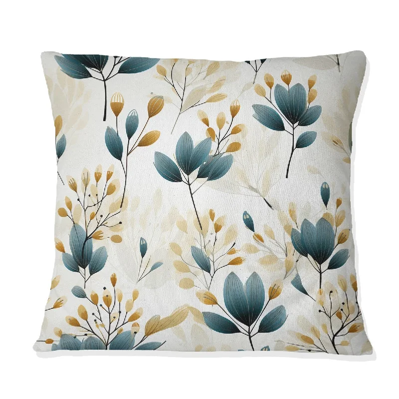 Designart "Minimalist Botanics II" Plants Printed Throw Pillow