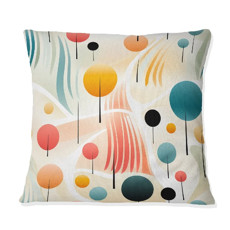 Designart "Modern Zen IV" Geometric Printed Throw Pillow