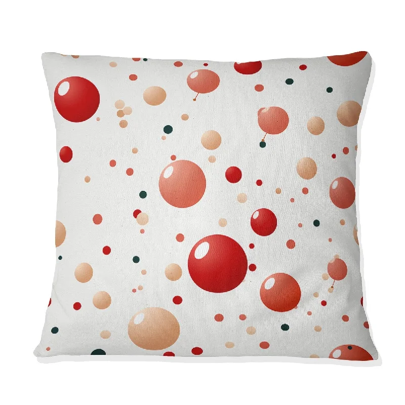 Designart "Playful Polka Dots II" Polka Dots Printed Throw Pillow