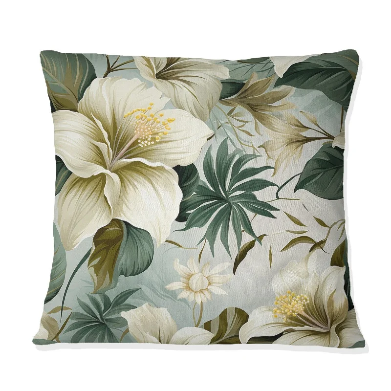 Designart "Serene Jungle I" Plants Printed Throw Pillow