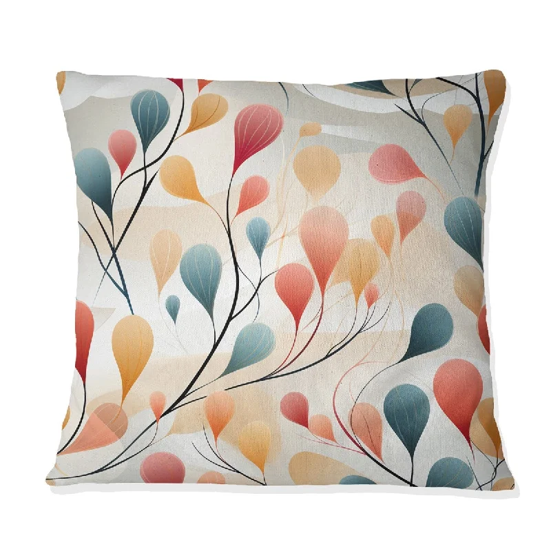 Designart "Subtle Whispers" Abstract Printed Throw Pillow