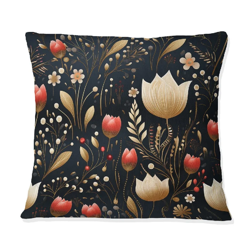 Designart "Summer Flower Cottage Pattern II" Floral Printed Throw Pillow