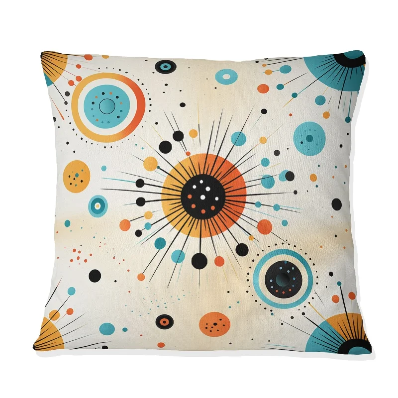 Designart "Tribal Fusion Polka Dots Pattern VI" Polka Dots Printed Throw Pillow