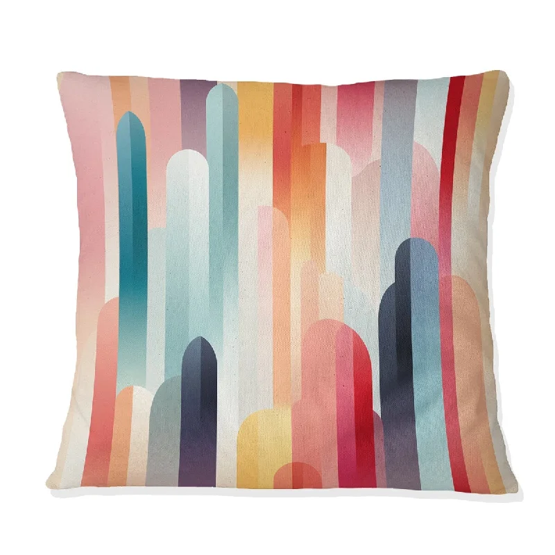 Designart "Urban Muted Tones II" Geometric Printed Throw Pillow