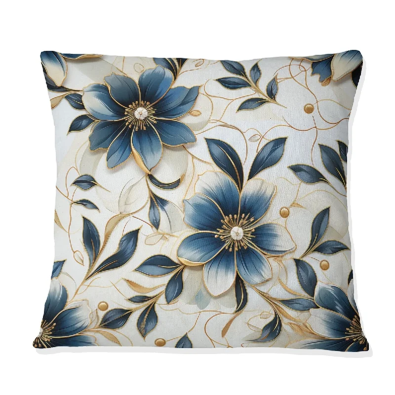 Designart "Vintage Reverie Marble Pattern" Marble Printed Throw Pillow