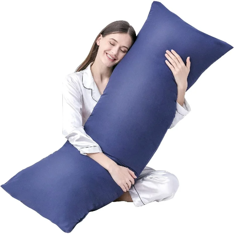 Full Body Pillow for Side Sleeper - Soft Long Bed Pillow for Adults - Blue