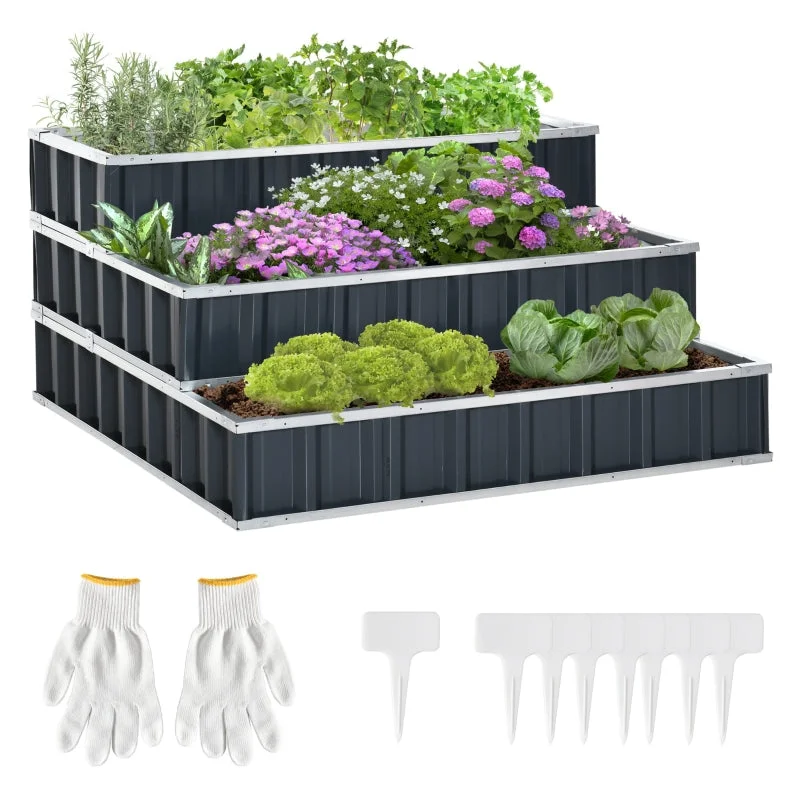 Outsunny 3 Tier Raised Garden Bed