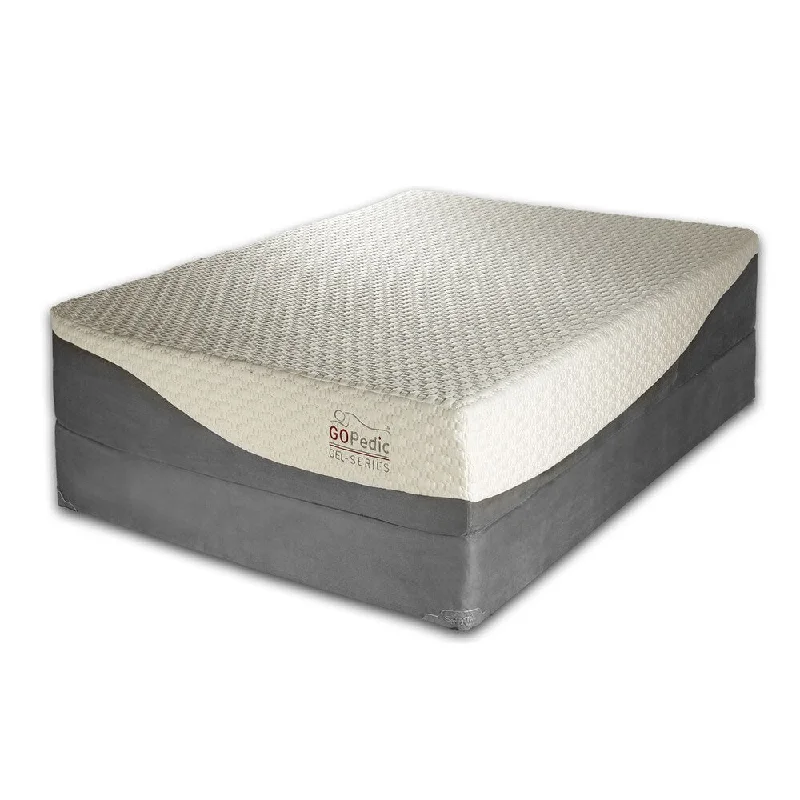 Go Pedic 12-inch Queen-size Gel Memory Foam Mattress - White