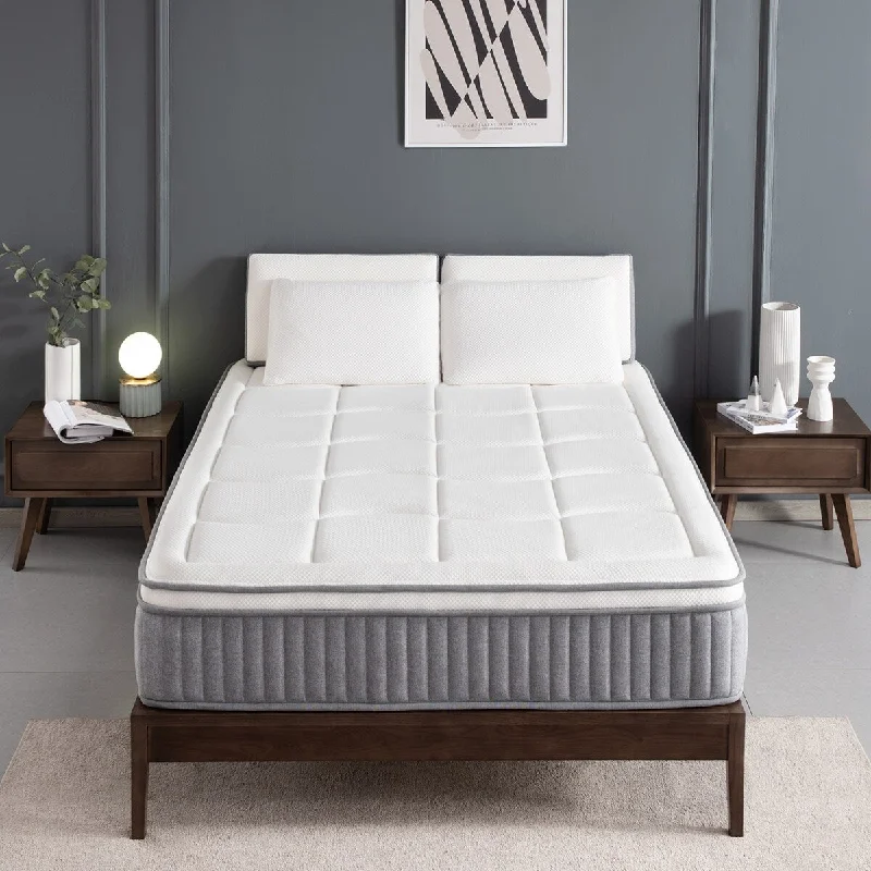 Hybrid Mattress, Gel Memory Foam with Pocket Spring Mattress in a Box