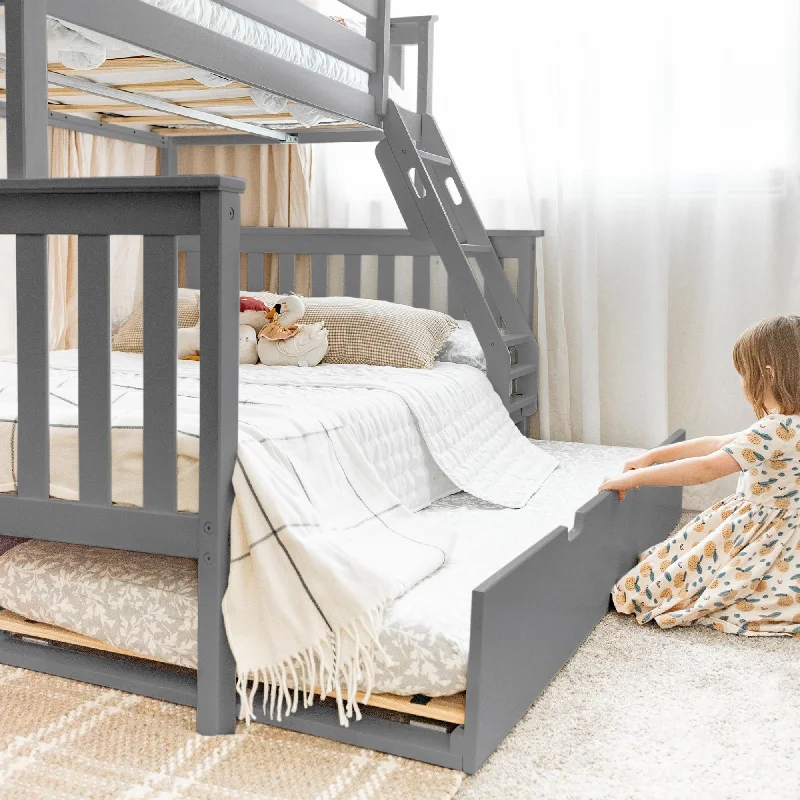 Max and Lily Twin over Full Bunk Bed with Trundle Bed