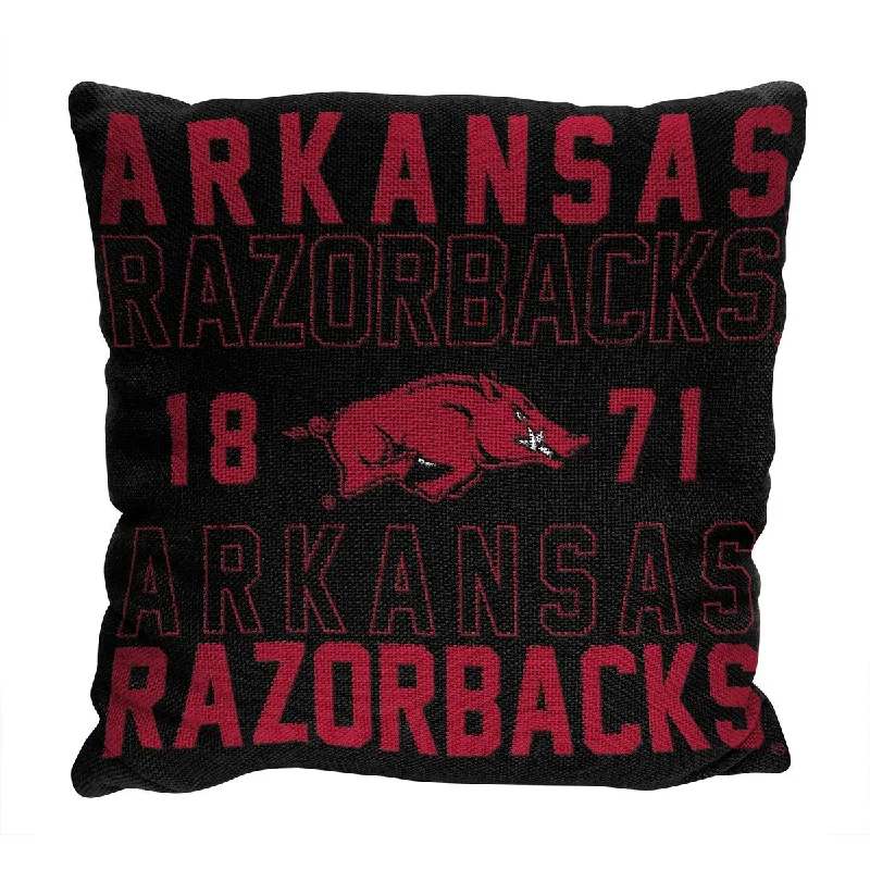 NCAA Arkansas Razorbacks Stacked 20 Inch Pillow