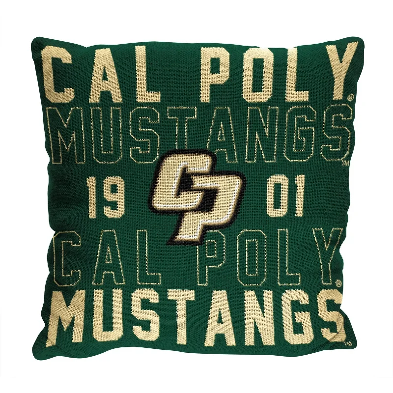 NCAA Cal Poly Mustangs Stacked 20 Inch Pillow