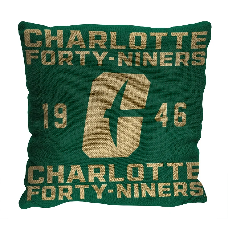 NCAA Charlotte Stacked 20 Inch Pillow Stacked 20 Inch Pillow