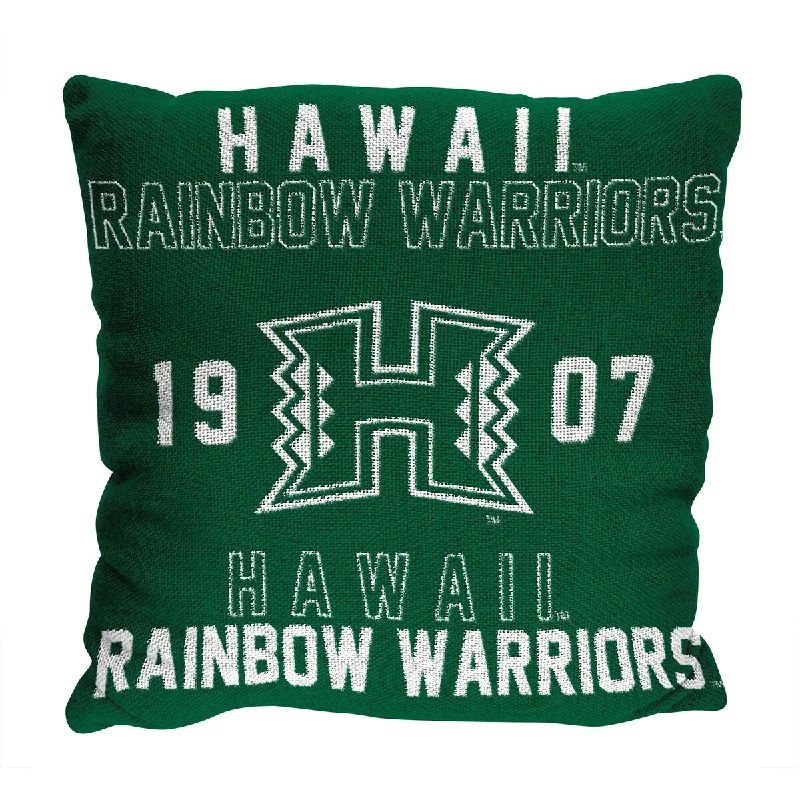 NCAA Hawaii Rainbow Warriors Stacked 20 Inch Pillow