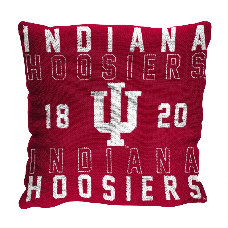 NCAA Indiana Hoosiers 20 Inch Stacked 20 Inch Pillow