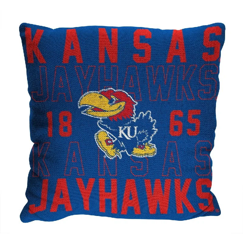 NCAA Kansas Jayhawks Stacked 20 Inch Pillow