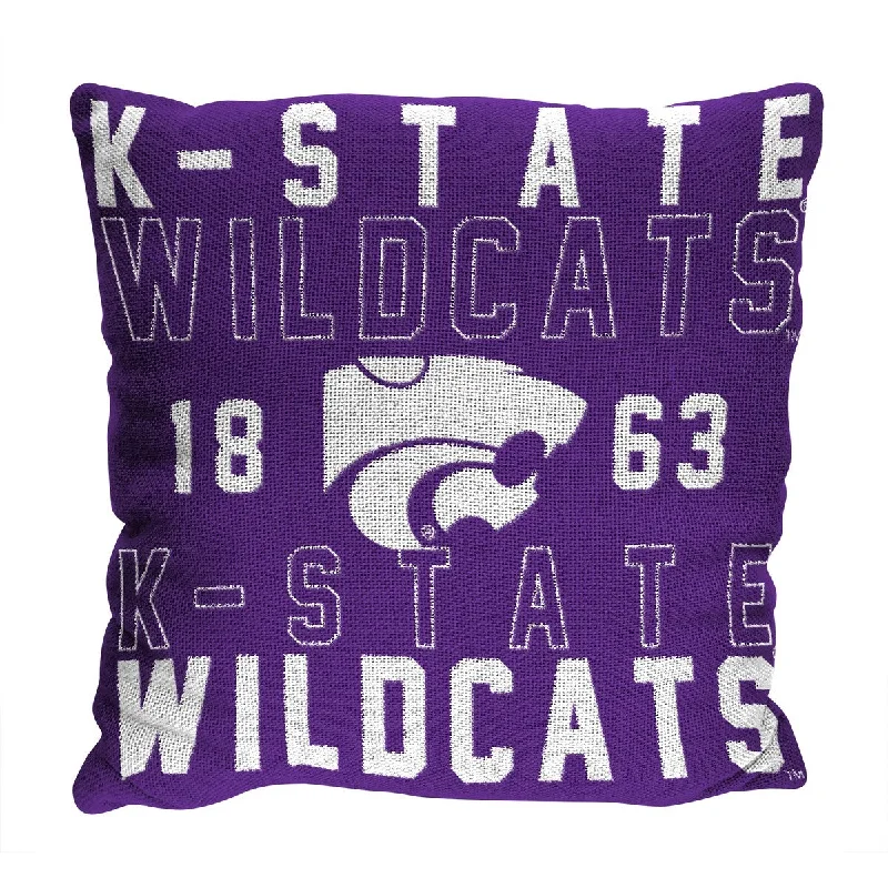 NCAA Kansas State Wildcats Stacked 20 Inch Pillow