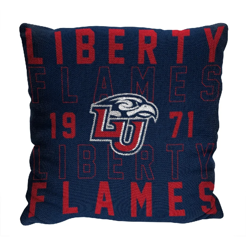 NCAA Liberty Flames Stacked 20 Inch Pillow