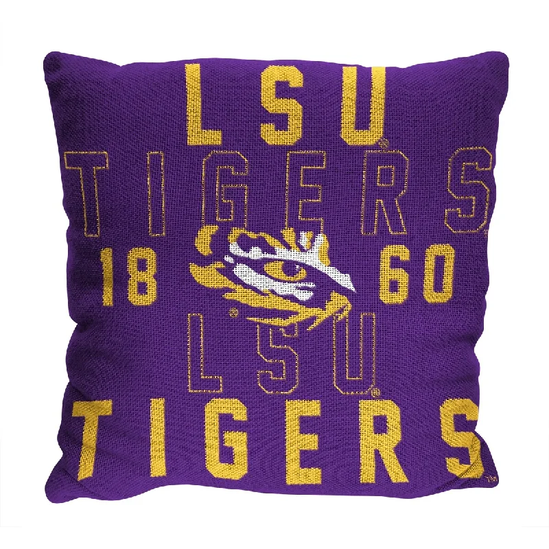 NCAA LSU Tigers Stacked 20 Inch Pillow