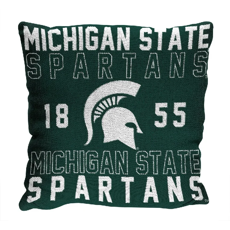 NCAA Michigan State Spartans Stacked 20 Inch Pillow