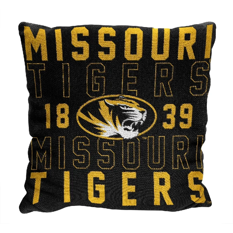 NCAA Missouri Tigers Stacked 20 Inch Pillow