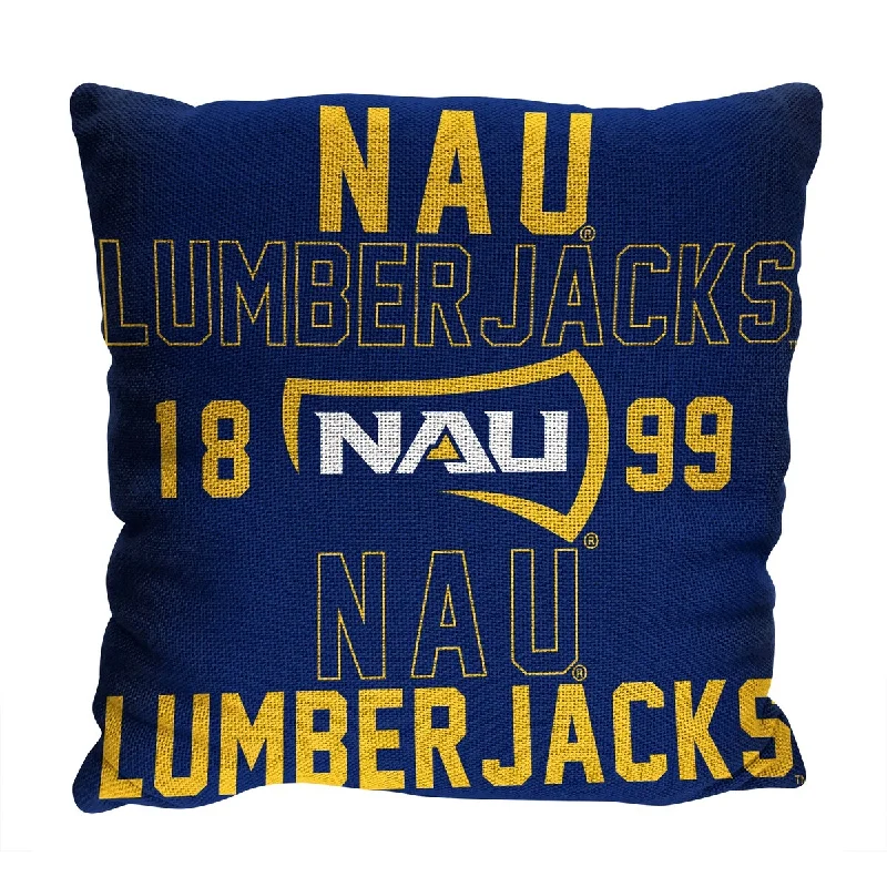 NCAA Northern Arizona Lumberjacks Stacked 20 Inch Pillow