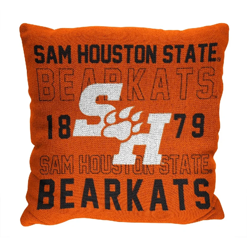 NCAA Sam Houston Bearkats Stacked 20 Inch Pillow