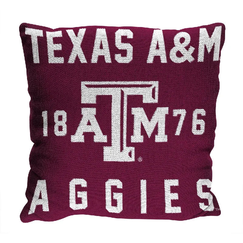 NCAA Texas A&M Aggies Stacked 20 Inch Pillow